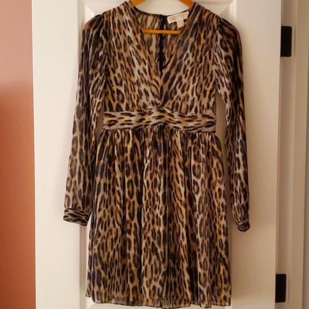 Michael Kors Leopard print V-neck Dress